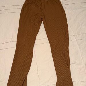 Brown Ribbed Pants